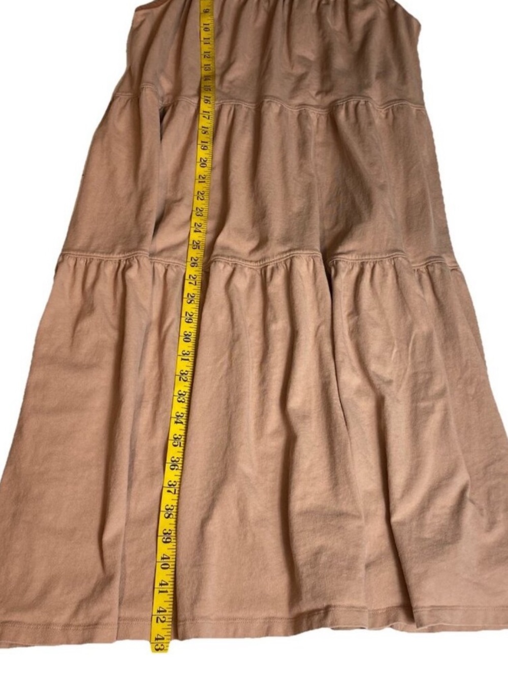 EVERLANE The Weekend Tiered Sleeveless Ruffle Dress Oak Pink Balletcore Sz XL - Picture 6 of 6